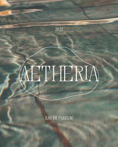 the logo for alttheria is shown above water