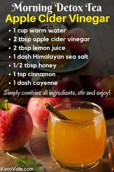 an apple cider vinegar recipe is shown