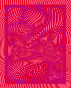 a red and pink abstract background with wavy lines in the shape of a rectangle