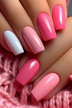 Glamnetic Press On Nails - Flamingo Pink | Opaque Classic Pink Short Almond Fake Nails, Reusable | 15 Sizes - 30 Nail Kit Pink Simple Nail Ideas, Toe Color Ideas Summer, Cute Colors For Nails, Pink Shade Nails, Acrylic Nails Ideas Pink, Simple Colorful Nails, Pink Gel Nails Ideas, Different Shades Of Pink Nails, Colored French Manicure