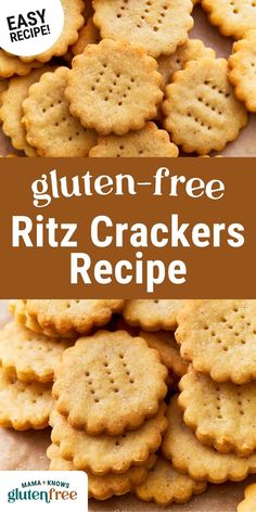 gluten - free ritz crackers recipe with text overlay