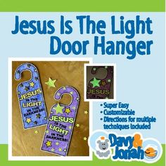 the book jesus is the light door hanger with instructions for making and using it