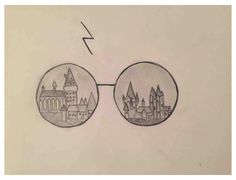 an image of harry potter glasses drawn on paper