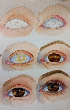 several different types of eyes are shown in this drawing