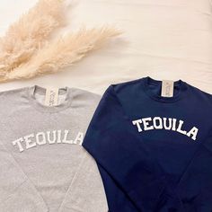 Embrace style and comfort with our Tequila Crewneck Sweatshirt, a cute and funny loungewear essential perfect for those after-party mornings and laid-back hangouts after a night out. Perfect gift for tequila lovers such as yourself, friends and loved ones! - They need to be purchased individually (it's not sold as a set) - Sweatshirt material is super soft and comfy! �♡ - All our sweatshirts run a UNISEX fit. (Both for men and women) They are naturally oversized, so we normally recommend your tru Marathon Shirts, Ski Shirts, Cool Uncle, Whiskey Lover Gifts, Gifts For Runners, Sweat Shirts, Gifts For Bookworms, Winter Sweatshirt, Funny Sweatshirts