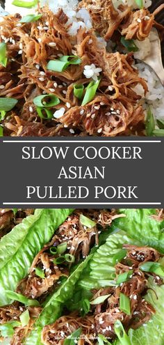 Pork Loin Recipes Slow Cooker, Asian Pulled Pork, Pork Loin Crock Pot Recipes, Asian Pork Recipes, Slow Cooker Pork Loin