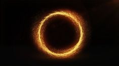 a ring of fire is shown in the dark