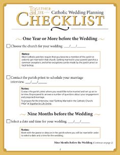 a wedding checklist is shown in this image