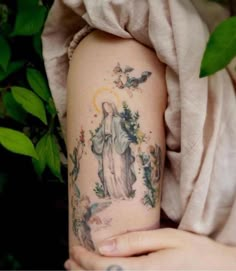 Religious Tattoo, Tasteful Tattoos, Religious Tattoos, Tatuaje A Color, Subtle Tattoos, Elegant Tattoos, Simplistic Tattoos