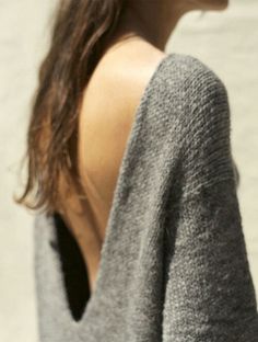 Backless sweater Wardrobe Renovation, V Dress, Lauren Manoogian, Gray Sweater, Dress Girls, Look At You, Elie Saab