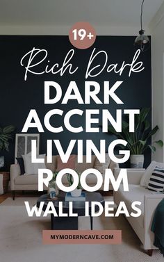 Elevate your living room with these 19+ bold and beautiful dark accent wall ideas. Whether you prefer rich emerald greens, sultry maroons, or classic black, these walls bring a touch of elegance and personality to your space. Learn how to pair dark walls with light furniture, textured rugs, and statement decor pieces. These ideas are perfect for those looking to add depth and character to their living room without overwhelming the space. Light Furniture, Textured Rugs, Statement Decor, Rug Texture