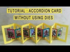 an accordion card with photos inside it and the words, how to make accordion cards without using