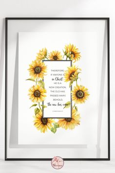 a watercolor painting of sunflowers with the words, there is someone else