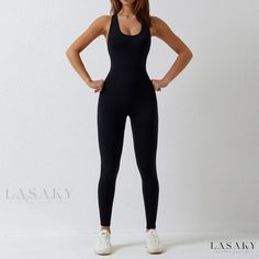 Lasaky - Highly Elastic Bodysuit Yoga Outfit with Bust Padding for a Sculpted Silhouette Back Yoga, Yoga Jumpsuit, Womens Yoga Clothes, Bod Goals, Yoga Outfits, Yoga Suit, Outfit Yoga, Gym Fits, Coffee Colour