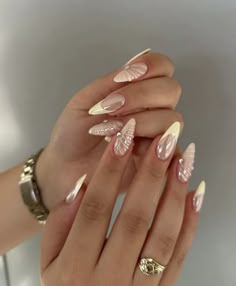 Long Almond Acrylic Nails Art Designs, Gelx Inspo Nails, Vaca Nails, Kutek Disney, Almond Acrylic, Unghie Sfumate, Dorm Inspiration, Nagel Tips, Colorful Nails