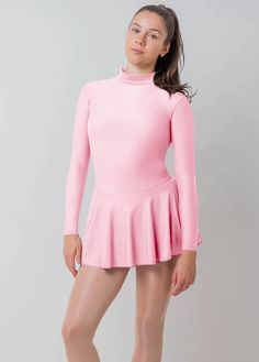 Speerise Women Dance Leotard with Skirt Cute Mini Skirt Outfits, Leotard With Skirt, Dancer Outfit, Metallic Leotard, Ballet Outfit, Kids Leotards, Pink Leotard, One Piece Design, Women Dance