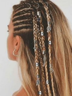 Boho Curly Hairstyles, Fantasy Braids, Burning Man Hair, Elven Hairstyles, Futuristic Hair, Festival Braid, Synthetic Braids, Afro Braids, Beige Hair