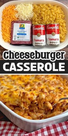 this is an image of cheeseburger casserole