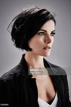 Short Black Hair, Short Dark Hair, Jaimie Alexander, Hair Today, Great Hair, Hair Dos, Bobs Haircuts