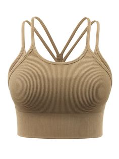 PRICES MAY VARY. SIZE UP: This longline sports bra runs small, please SIZE UP than your usual size. Small: 75lb - 90lb; Medium: 90lb - 105lb; Large: 105lb - 120lb. Snug fit for more support, more detailed measurement about the workout tops, please refer to our size chart. Any before or after sales inquiries about the workout tank tops women, feel free to contact us Unique Double Strappy Back: Designed with double shoulder straps, especially Y-shape strappy back to show your charming back curve, Dress Yoga Pants, Knitted Crop Tank Top, Sports Bra Design, Workout Tops For Women, Strappy Sports Bras, White Sports Bra, Workout Crop Top, Padded Sports Bra, Low Impact Workout