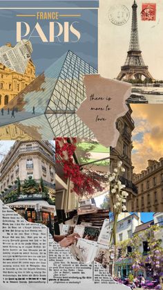 collage of paris with the eiffel tower in the background