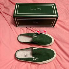 Selling These Grassy Green Mules From The 2022 Museum Of Peace & Quiet And Vault By Vans Collab. Nib In Original Packaging In A Women's Size 8.5/Men's Size 7, Retails For $135. Green Mules, Womens Vans, Mule Clogs, Vans Shoes, Mules Shoes, Mule, Clogs, Pinterest Likes, Size 7