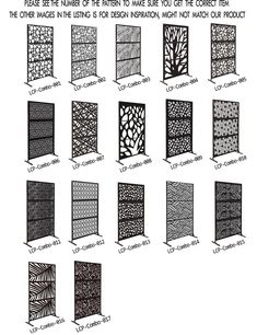 the different types of decorative screen panels