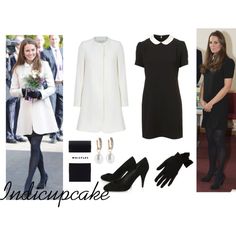 Child Bereavement Centre, May 19 2013, pregnant Duchess of Cambridge by indicupcake on Polyvore featuring Episode, Topshop and Annoushka Fashion Instagram Accounts, Kate Middleton Dress, Princess Kate Middleton, Middleton Style, Kate Middleton Style, Black Clutch, Contrast Collar, High Fashion Street Style, Black Tights