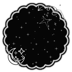 a black and white photo with stars in the sky