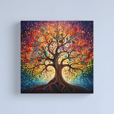 Vibrant colors printed on artist grade canvas. Hand stretched for your order. Multiple sizes are available. Arrives ready to hang. Additional sizes are available. Enjoy Textured Art, Texture Art, Tree Of Life, Painted Rocks, Painting & Drawing, Acrylic Painting, Canvas Print, Vibrant Colors