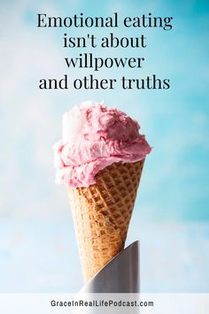 If you\'re an emotional eater, you may think that if you just had more willpower and self-discipline that you could break this unhealthy habit. But emotional eating and stress eating aren\'t about willpower. Listen in to this episode of the Grace In Real Life podcast to learn about emotional eating: what it is, why you do it, and how to break free. Emotional Eater, Eat The Rainbow, Unhealthy Food