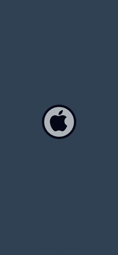 an apple logo is shown in the middle of a dark blue background with white circles