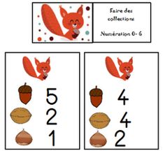 a fox and acorn counting game with numbers