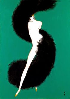 a painting of a woman with long black hair on a green background, in the shape of a cat