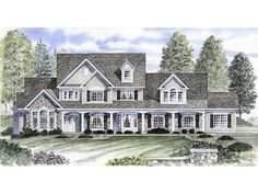 this is an artist's rendering of these country house plans for the homeowners