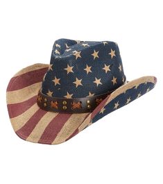 The Peter Grimm Uncle Sam Patriotic Americana 3.5 " Brim Cowboy Hat offers a festive American style with its straw construction and breathable design.Features Toyo Straw Faux leather band Patriotic design One size fits most Brim Size: 3.5" Details Sun Protection: UPF 50+ Material(s): 100% Straw Country of Origin: Imported Cowgirl Hat, Uncle Sam, Cowboy Hat, Grimm, Leather Band, American Style, Upf 50, Sun Protection, Cowboy Hats