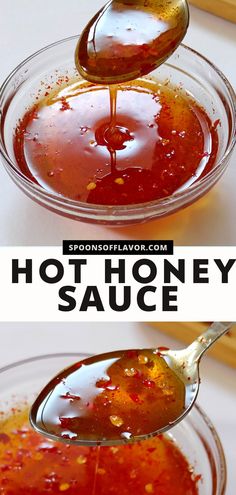 Image showing hot honey sauce in a bowl. Homemade Hot Honey, Hot Honey Sauce, Hot Honey Recipe, Homemade Sauce Recipes, Hot Sauce Recipes, Homemade Condiments, Honey Sauce, Condiment Recipes