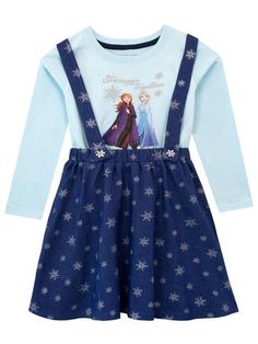 Anna Et Elsa, Cute Frozen, Fun Denim, Disney Frozen Anna, Anna Und Elsa, Glitter Snowflakes, Blue Long Sleeve Top, Anna And Elsa, Frozen Anna