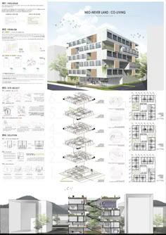 an architectural diagram shows the various sections of a building and how they are used to make it