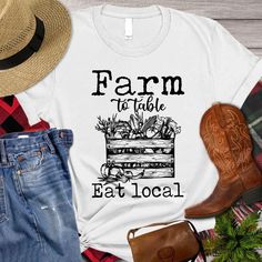 Farm T Shirt, Farm To Table Eat Local T Shirt, Farm T shirt, Farmers T Shirt, Farm Oufit 2d Graphic Design, Farm T Shirt, Farm Shirts, Farm Tees, Farm Tshirt, Corgi Mom, Funny Farm, Baseball Outfit, Farm To Table