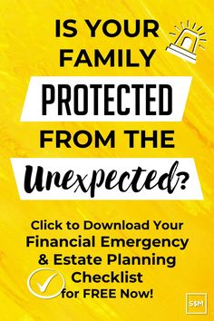 We can't always know what life may throw at us, be we can be prepared to keep our family protected in any emergency. Download our free family emergency and estate planning checklist to make sure your family has everything they need! Enter your name and email for instant access. #emergencyprep #smartmoneymamas Emergency Preparedness Checklist, Financial Checklist, Emergency Planning, Tv Hacks, Estate Planning Checklist, Debt Help, Medical Emergency, Survival Quotes, Family Emergency