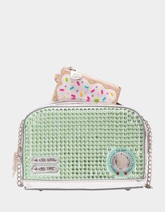 KITSCH GET TOASTED CROSSBODY GREEN | Toaster Handbag – Betsey Johnson Betsy Johnson Bags, Betsy Johnson Purses, Funny Bags, Betsey Johnson Clothes, Betsey Johnson Purses, Unique Purses