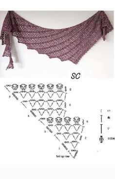 the instructions to knit a shawl with fringes and tassels on it