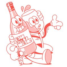 an image of a cartoon character holding a bottle