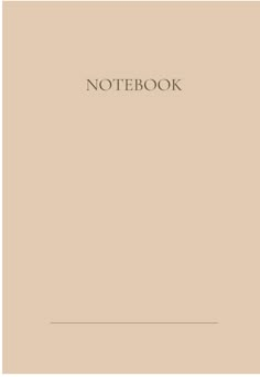 the front cover of a notebook