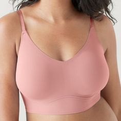 Supportive Enough To Lift You Up To One Inch, Comfortable Enough To Wear All Day, This Is A Life-Changing Bra (Your Words - Not Ours). Engineered To Elevate And Contour With Supportive Triangle Cups And Adjustable Straps Keeps Shape And Retains Stretch, Even If You Wear It Everyday. Wire-Free Style... Pink Full Coverage Summer Bra, Triangle Bralette, One Inch, Life Changing, Life Changes, Women's Intimates, Bralette, Adjustable Straps, Wear It