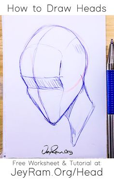 an image of how to draw heads on paper