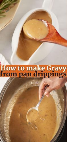 how to make gravy from pan drippings