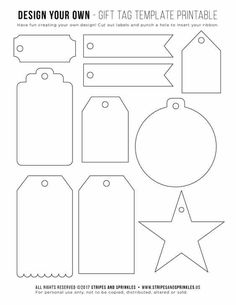 a paper cutout with tags and stars