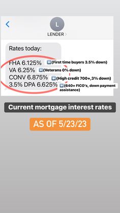 an iphone screen with the text, interest rate as of 5 / 23 / 2013